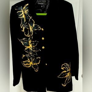Black and gold duster jacket
